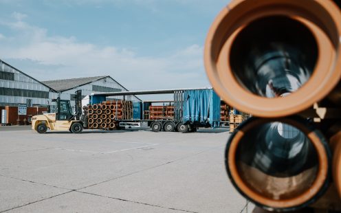 Steinzeug-Keramo Hasselt logistics forklift