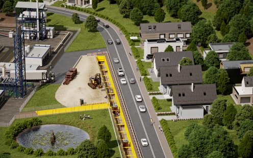 herobanner opentrench construction site